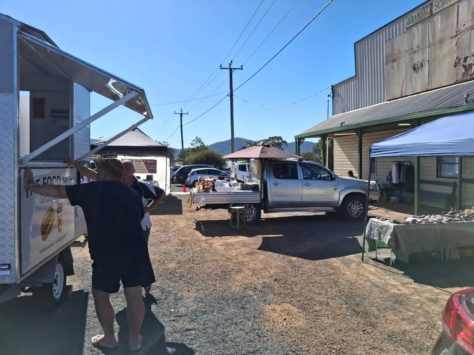 Stalls at the Krambach Farmers Markets